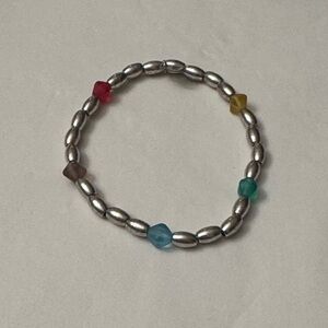 Alex and Ani Colorful Beaded Silver Bracelet